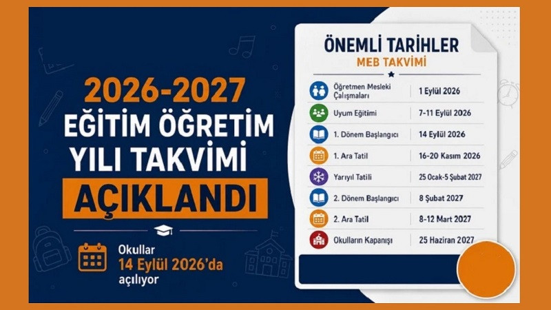 Eğitimde yeni dönem takvimi açıklandı