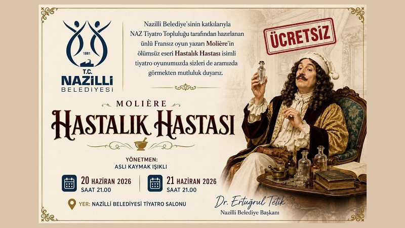 Nazilli Belediyesi’nden ücretsiz tiyatro etkinliği