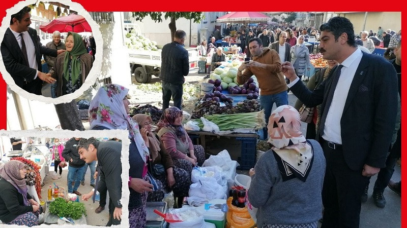 ALİ ÇETİNKAYA'YA SALI PAZARI'NDA BÜYÜK İLGİ