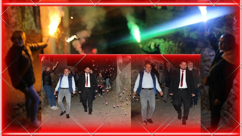 Emin Eser, baba ocağında meşalelerle, coşkuyla karşılandı