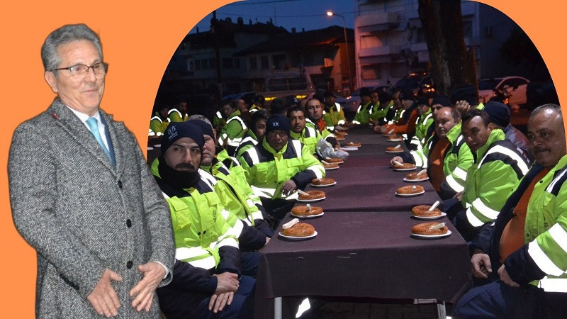Tetik, belediyenin temizlik kahramanlarıyla bir araya geldi
