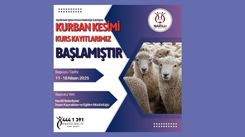 Nazilli Belediyesi’nden Kurban Kesim Kursu