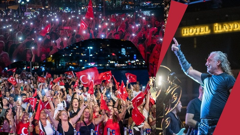 Kuşadası'nda Zafer Bayramı coşkusu, ‘Senforock’ konseri ile zirve yaptı