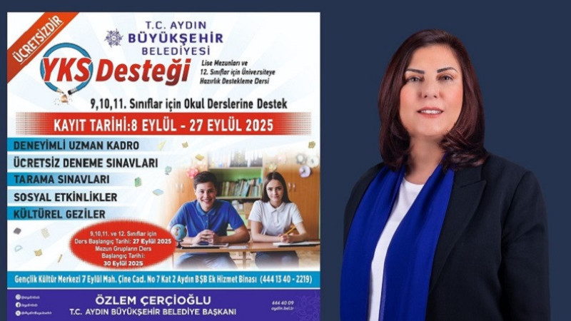 BAŞKAN ÇERÇİOĞLU’NDAN ÜNİVERSİTE ADAYLARINA ÜCRETSİZ YKS DESTEĞİ